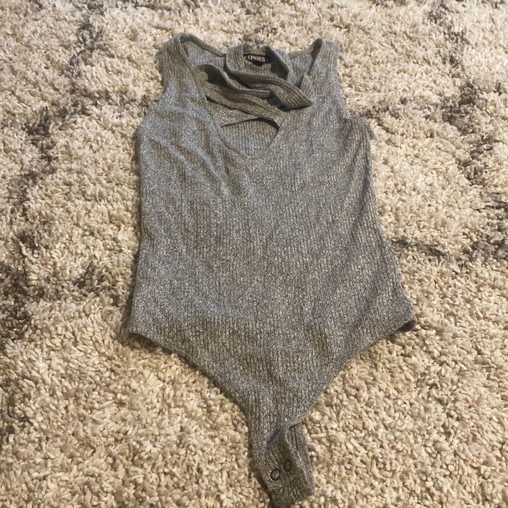 Express gray bodysuit